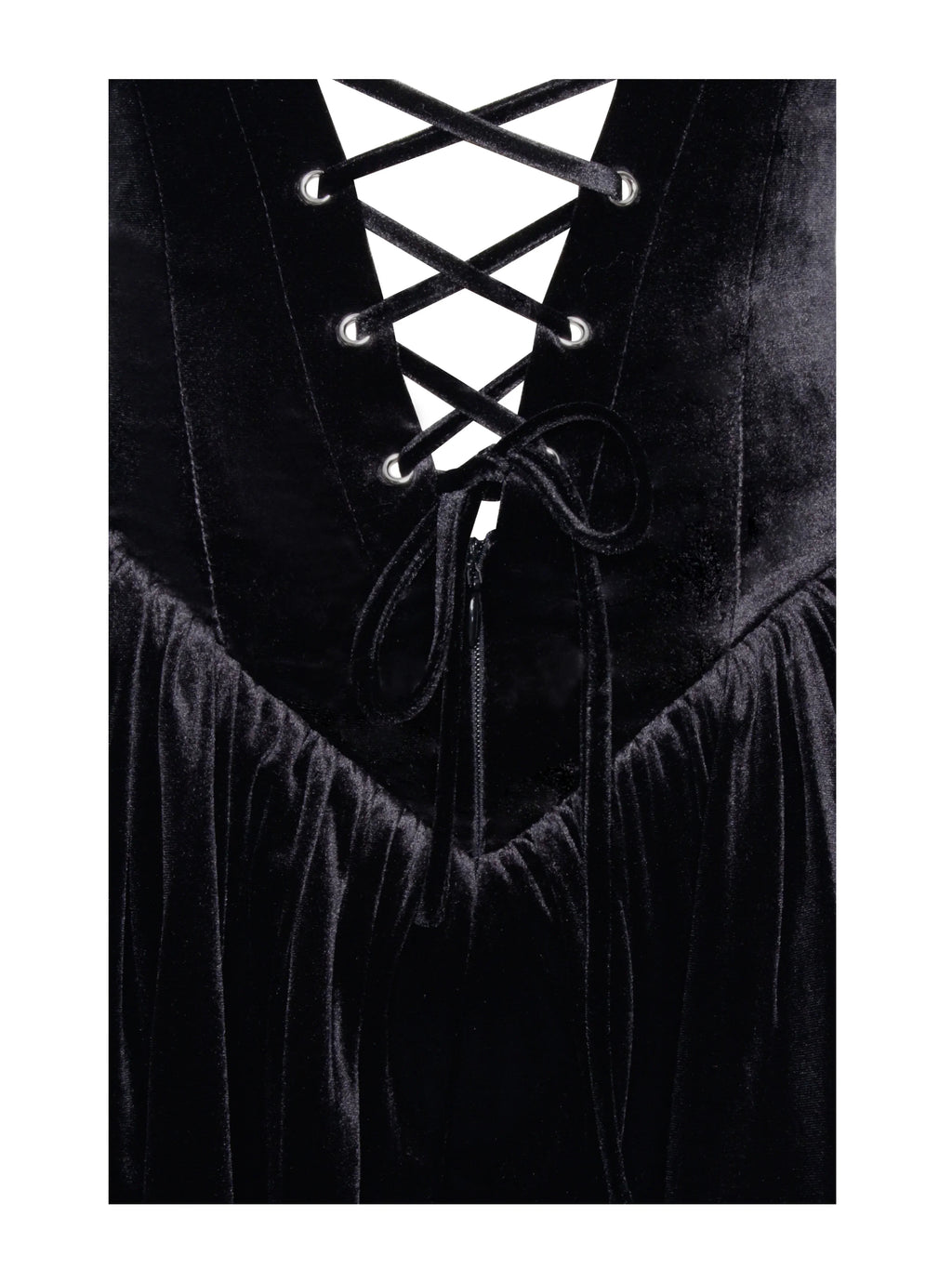 Black Long Sleeve Corset-Style Mini Dress with Lace-Up Back | Gothic Party Dress