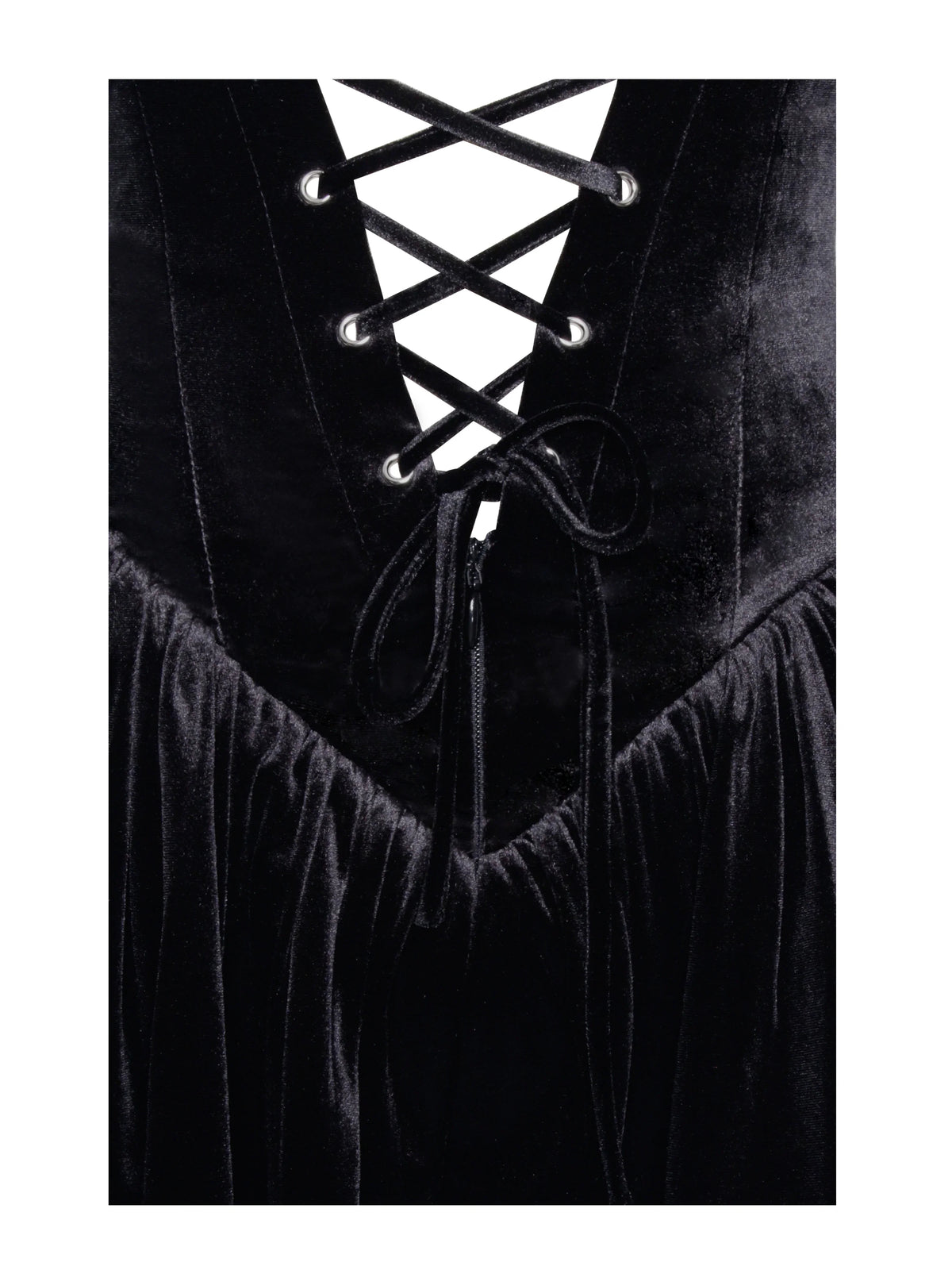Black Long Sleeve Corset-Style Mini Dress with Lace-Up Back | Gothic Party Dress